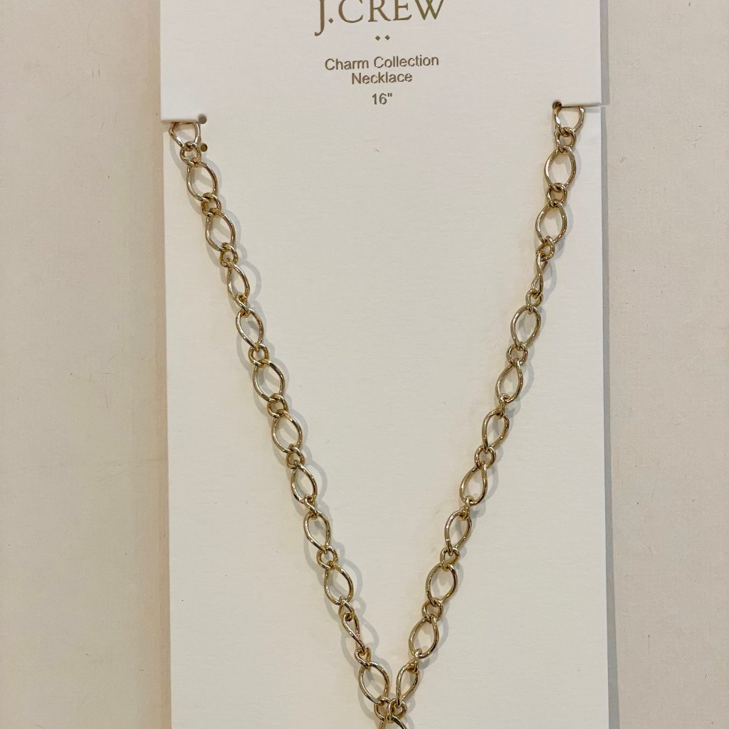 J Crew. Gold Chain Oval Link Charm Chain Necklace Length: 16